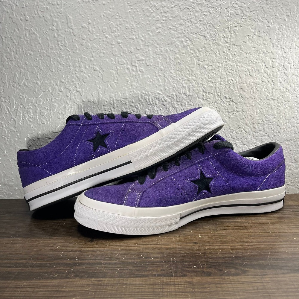 Converse One Star Ox Unisex Purple White Shoes - M 11 - W 13 - Picture 4 of 9